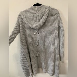 Grey knit cardigan
